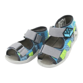 Sandali per bambini Befado 250P093 blu grigio verde 3