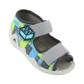 Sandali per bambini Befado 250P093 blu grigio verde 1