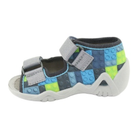 Sandali per bambini Befado 250P093 blu grigio verde 2