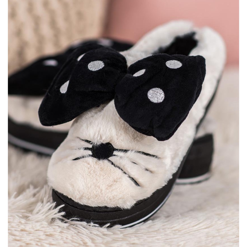 Seastar Pantofole Sulla Piattaforma bianca nero 2