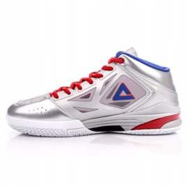 Scarpa da basket Peak TP9 Quickness 2 E33323A M 62266-62270 grigio argento 1
