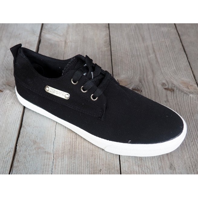 Sneakers casual in tessuto Y011 nere nero 1