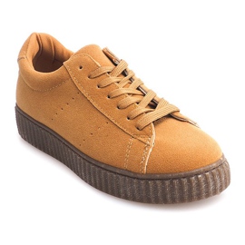 Stivali Creepers sulla piattaforma cammello T5020 marrone 1