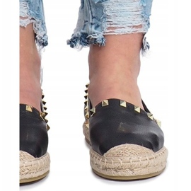 Espadrillas nere con borchie Montana nero 1