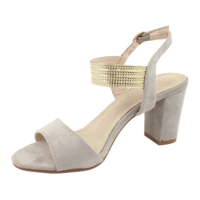 Sandali sul palo Filippo DS817 grigio/oro giallo 2