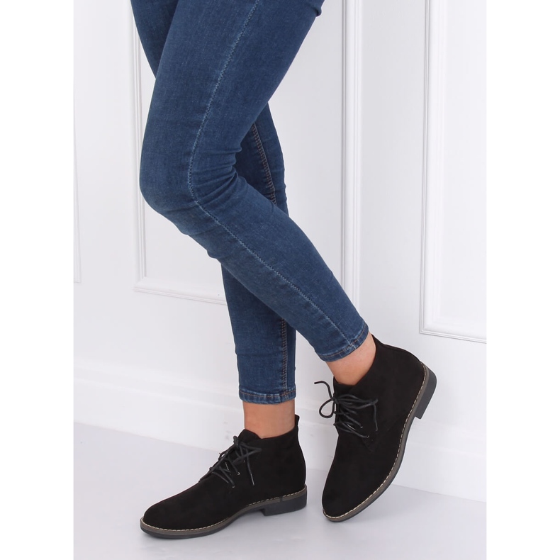 Stivali stringati neri 8B977 Black nero 1