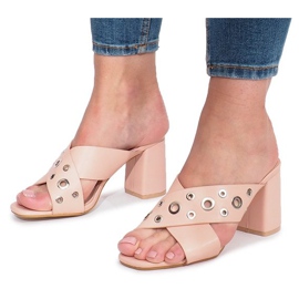 Pantofole rosa con tacco alto Make A Move 1