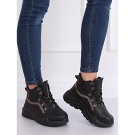 Scarpe sportive nere alte alla caviglia B0012-SP Black nero 2