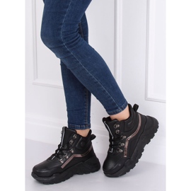 Scarpe sportive nere alte alla caviglia B0012-SP Black nero 1