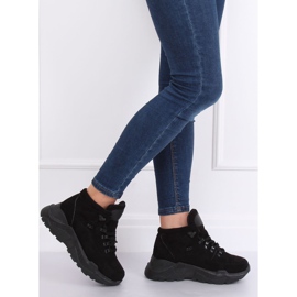 Scarpe sportive nere suola alta B0014-SP Black nero 1