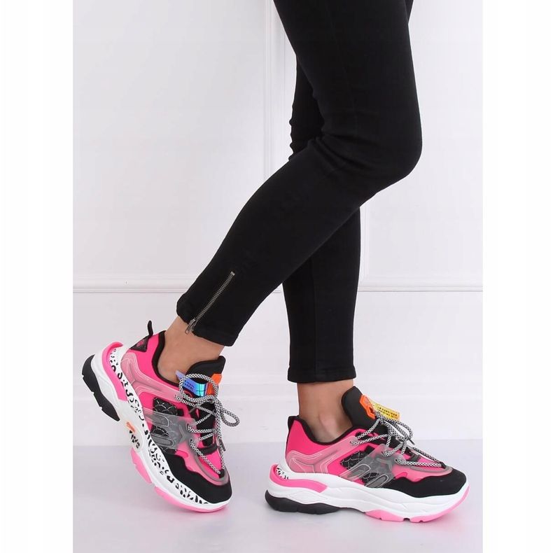 Scarpe da ginnastica fucsia LA65P nero rosa multicolore 1