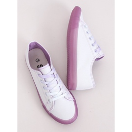 Sneakers da donna ombre bianche e viola E3508 Purple bianca 1