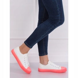 Sneakers su suola colorata, bianca e rosa FG-2948 Pink 1