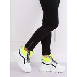 Scarpe sportive alte bianche e gialle RB-3348 WHITE / YELLOW bianco giallo 1