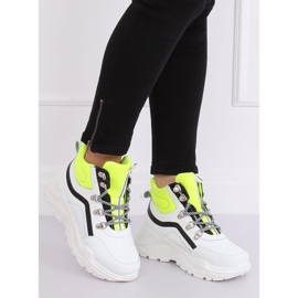 Scarpe sportive alte bianche e gialle RB-3348 WHITE / YELLOW bianca giallo 2