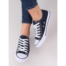 Sneakers classiche da donna blu navy 7050Y Dk Blue 1