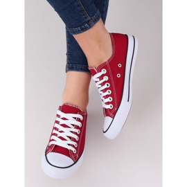 Sneakers classiche da donna bordeaux 7050Y Wine rosso 1