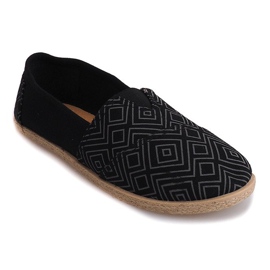 Espadrillas di lino B211-2 Sneakers nere nero 1