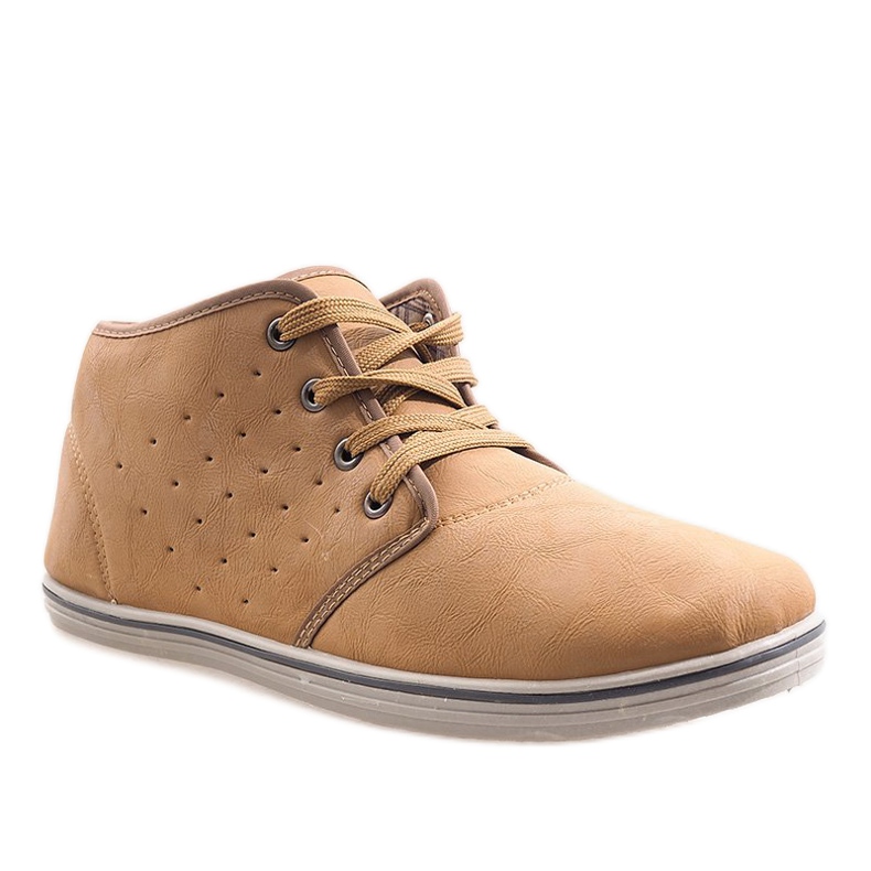 Sneakers alte alla moda TL354-1 Camel marrone 1