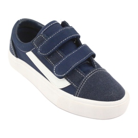 Sneakers con velcro AlaVans Atletico 18081 navy bianco blu navy 1