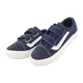 Sneakers con velcro AlaVans Atletico 18081 navy bianco blu navy 3