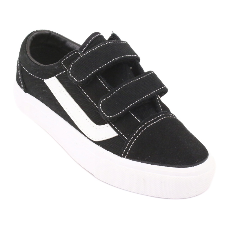 Sneakers con velcro AlaVans Atletico 18081 nere bianca nero 1