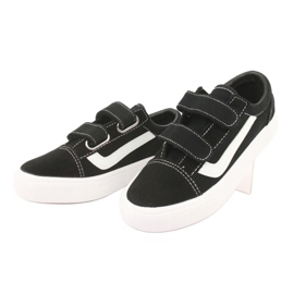 Sneakers con velcro AlaVans Atletico 18081 nere bianco nero 3