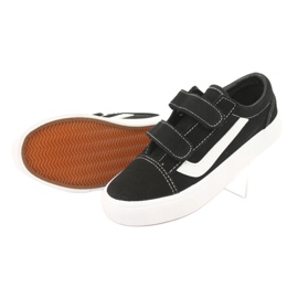 Sneakers con velcro AlaVans Atletico 18081 nere bianco nero 5