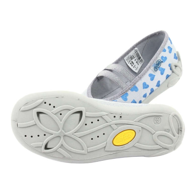 Befado cuori scarpe per bambini 116X267 blu grigio 5