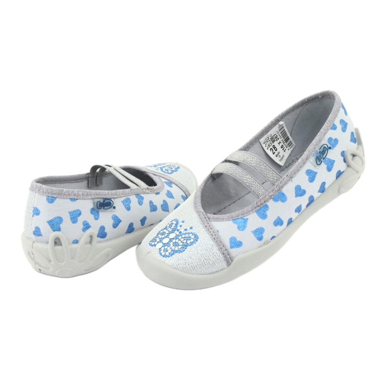 Befado cuori scarpe per bambini 116X267 blu grigio 4