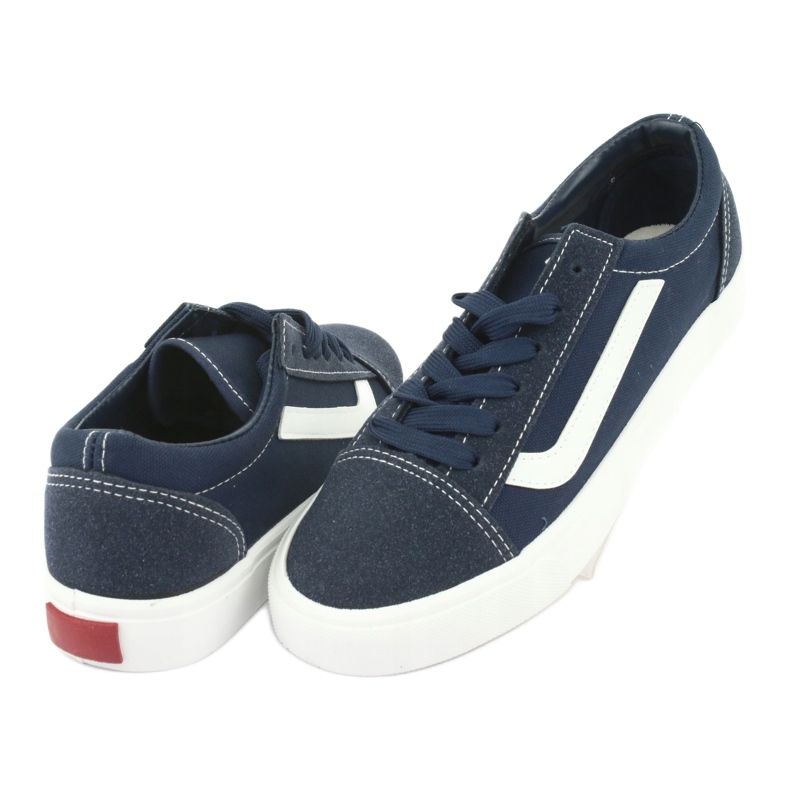 Atletico Sneaker femminili legate nel 18081 blu navy 4