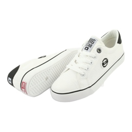 Sneakers Big Star allacciate bianche 274473 bianco nero 4