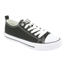 American Club Sneaker in bianco e nero legato da donna LH08 1