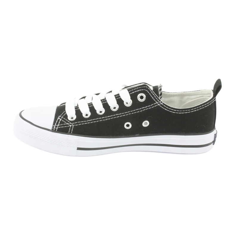American Club Sneaker in bianco e nero legato da donna LH08 2