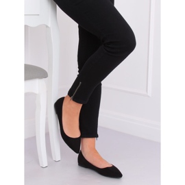 Ballerine a punta nere A822 Nero 1
