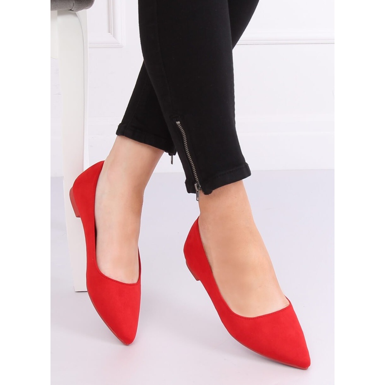 Ballerine a punta rosse A822 Rosso 1