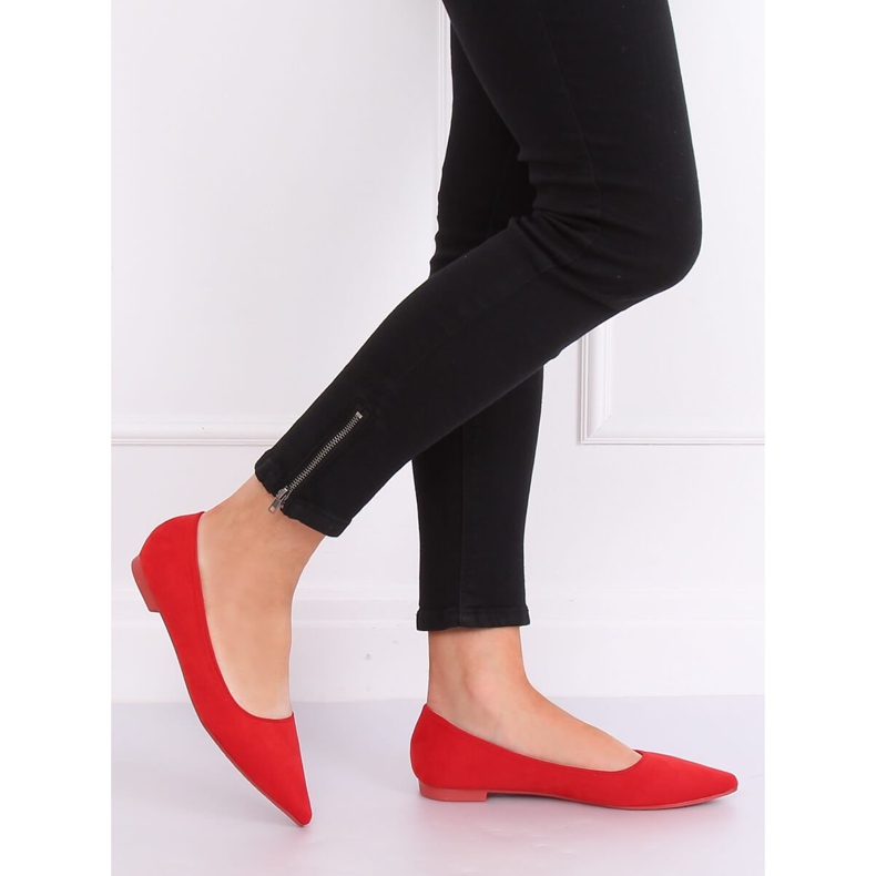 Ballerine a punta rosse A822 Rosso 2