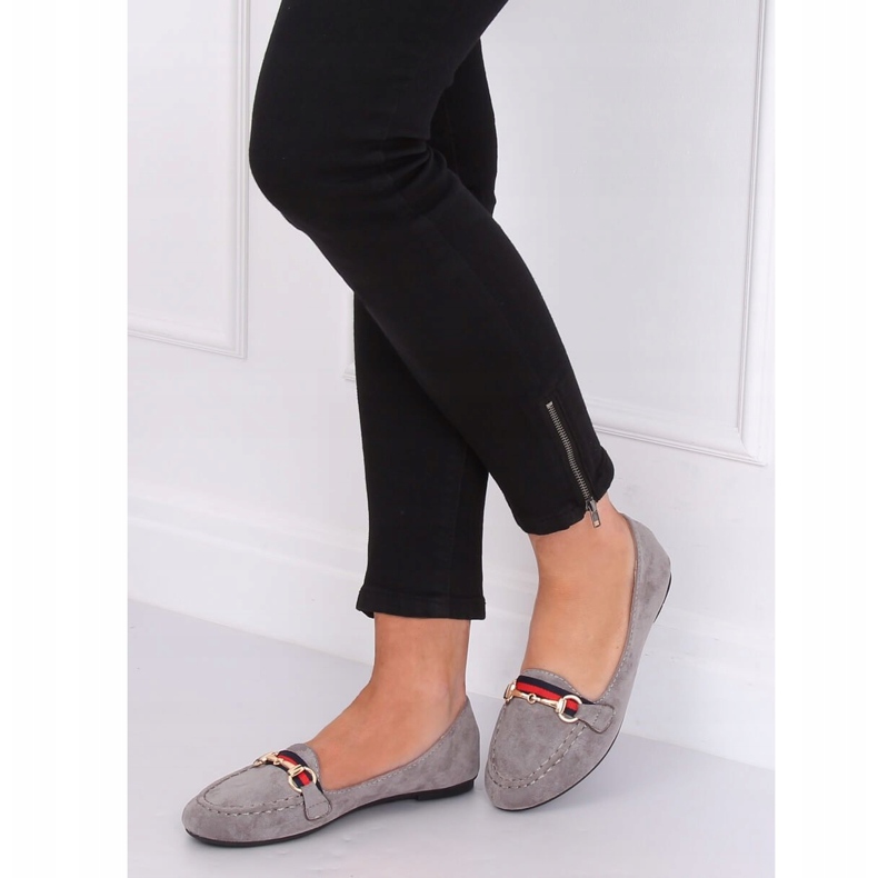 Grigio Mocassini grigi da donna B2027 Grigio 1