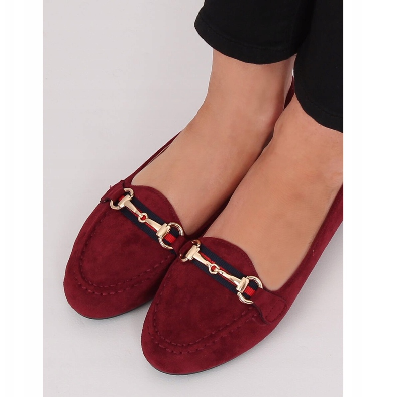 Mocassini donna bordeaux B2027 Wine rosso 1