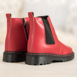 SHELOVET Stivali Chelsea Sulla Piattaforma rosso 1