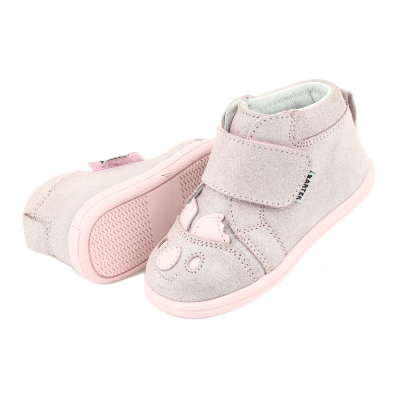 Stivaletti con velcro Koala Bartek 71150 rosa grigio 5