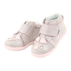 Stivaletti con velcro Koala Bartek 71150 rosa grigio 3