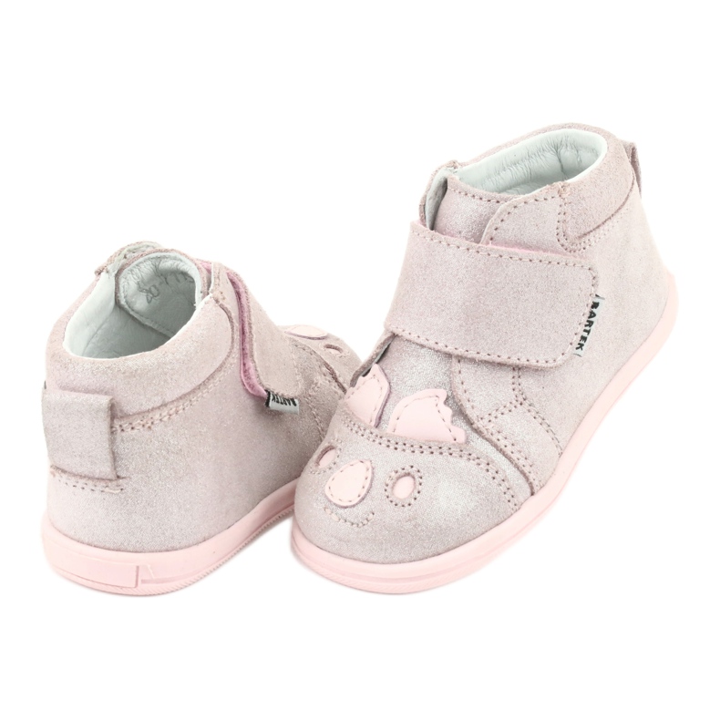 Stivaletti con velcro Koala Bartek 71150 rosa grigio 4