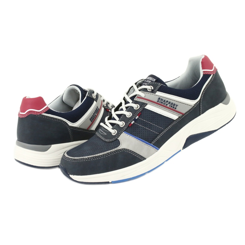 Scarpe sportive ADI American Club RH07 rosso blu navy grigio 4