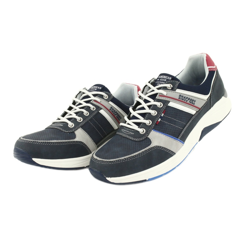 Scarpe sportive ADI American Club RH07 rosso blu navy grigio 3