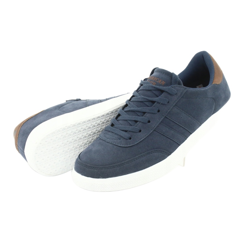 Sneakers sportive da uomo American Club WT24 blu navy 5