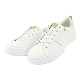 Sneakers sportive bianche American Club RH09 bianco giallo 1