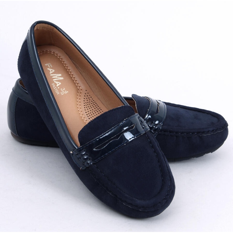 Mocassini da donna blu navy FM2958-3 Blu 2