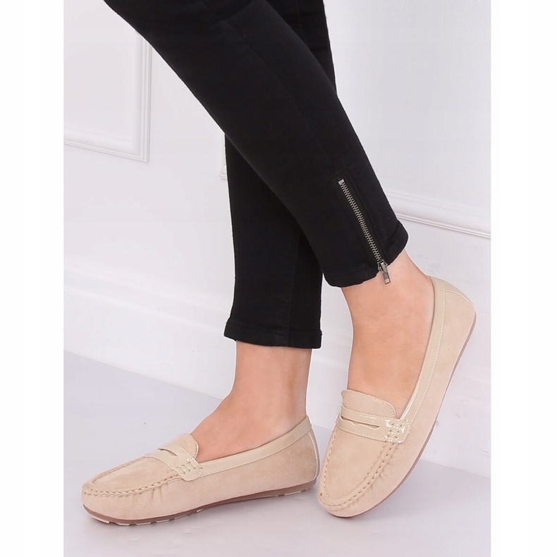 Mocassini da donna beige FM2958-3 Beige 1