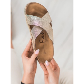 Goodin Comode pantofole dorate d'oro 1